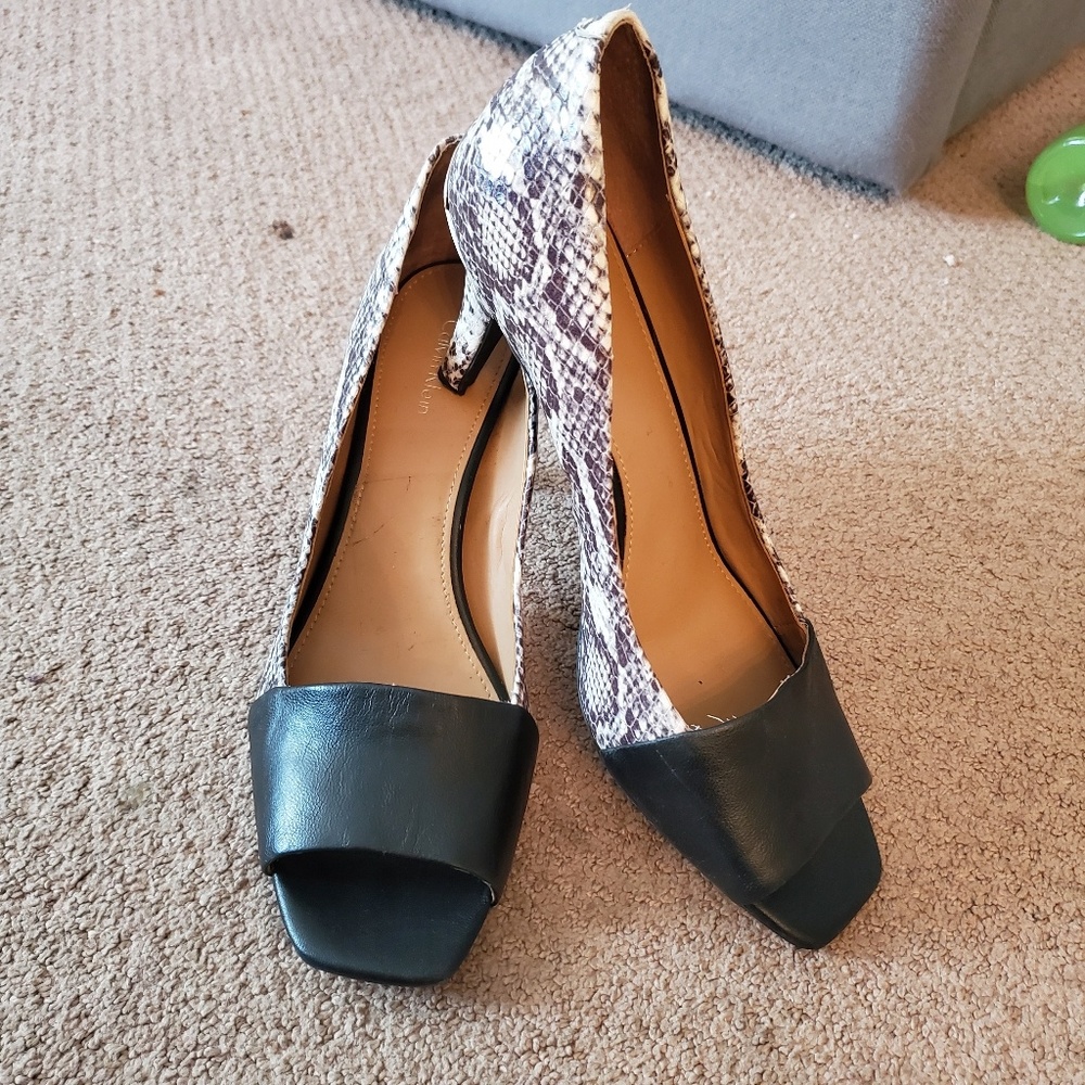 Calvin Klein snake/ black heels